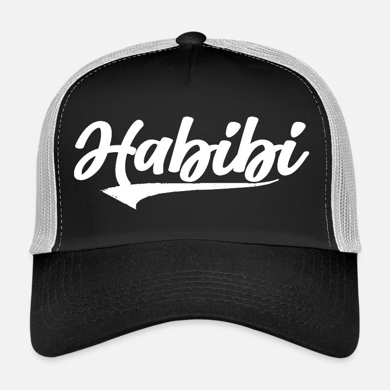 habibi liebling schatz freundin beste besti liebe - Trucker Cap - Schwarz/Steingrau