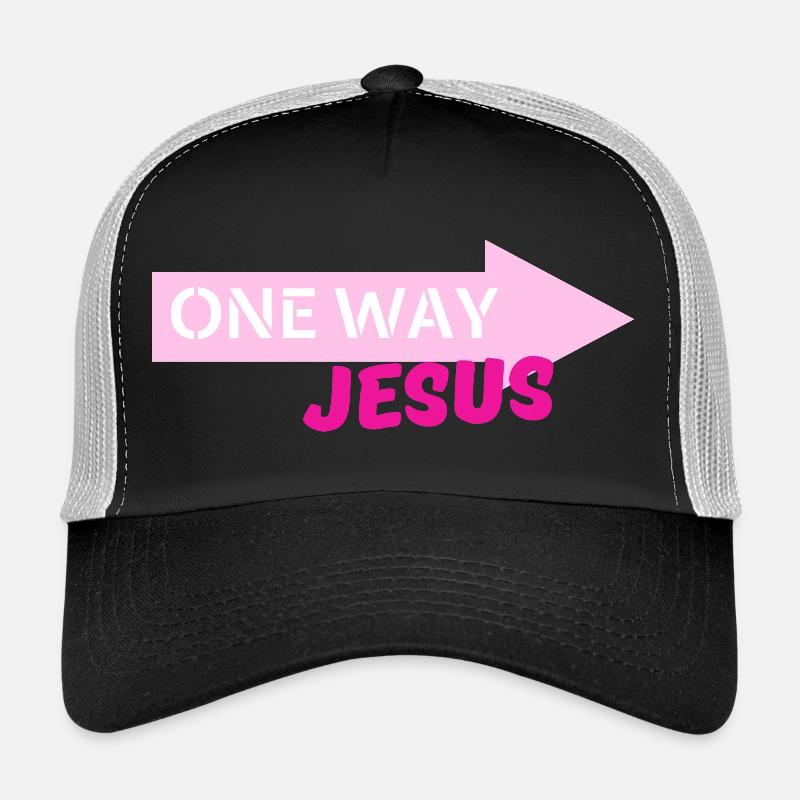 Einweg-Jesus-Pfeil - Trucker Cap - Schwarz/Steingrau