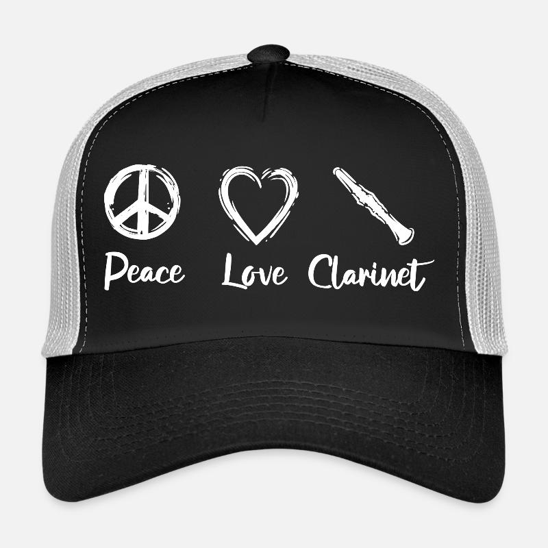 Clarinette Peace Love Casquette trucker 