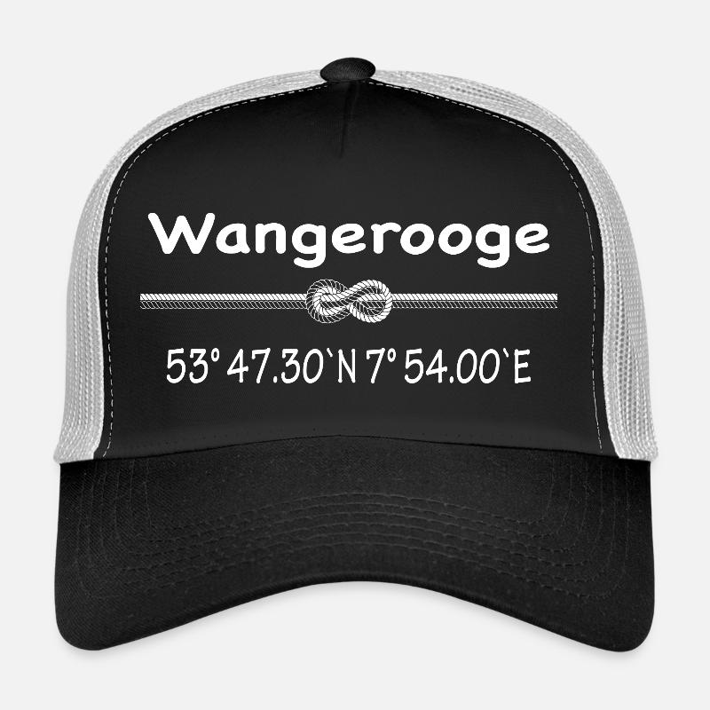 Wangerooge - Trucker Cap - Schwarz/Steingrau