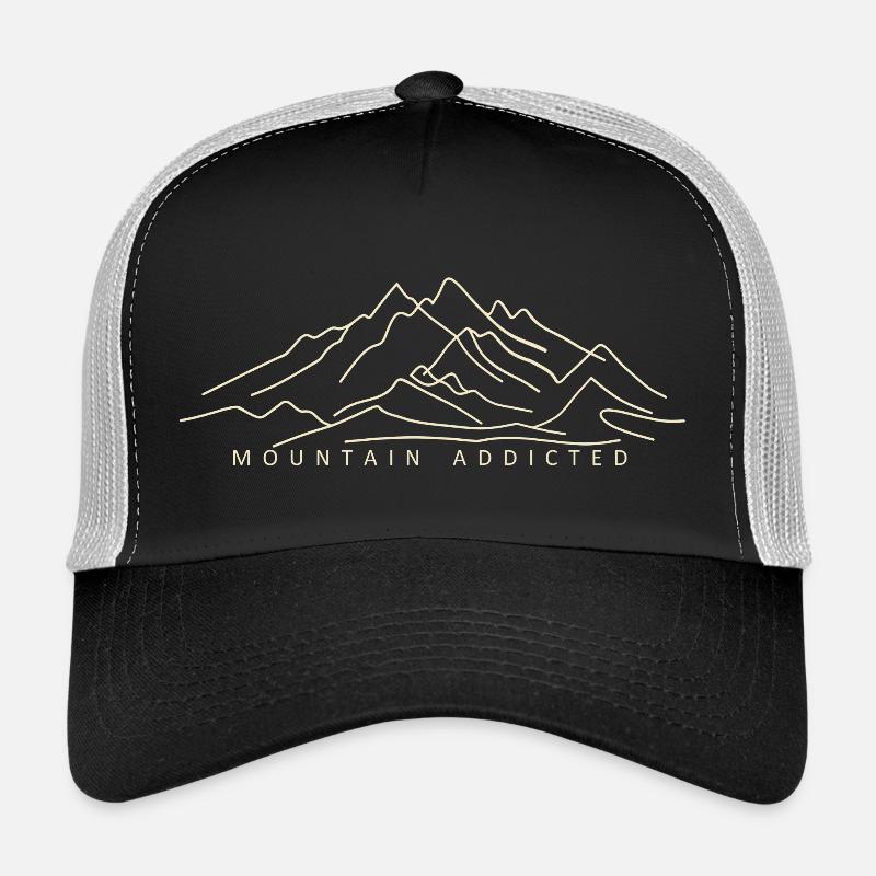 Bergsüchtig - Trucker Cap - Schwarz/Steingrau