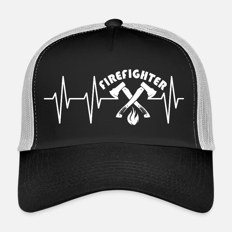logo de pompier symbole de pompier héros de battement de cœur Casquette trucker 