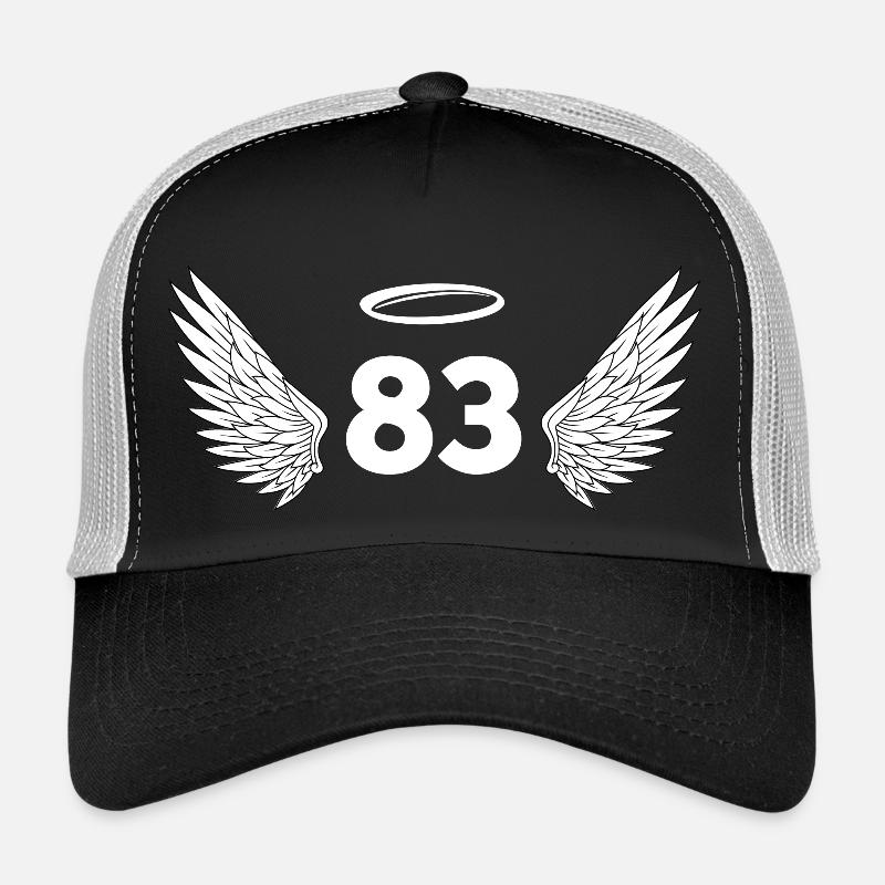 Numéro 83 ange - 83e anniversaire ailes Casquette trucker 