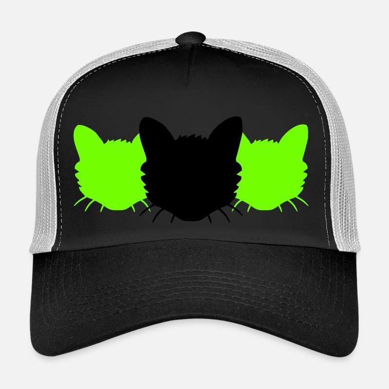 3 Chats Silhouettes Trois Amis Equipe Chefs d’équipe Casquette trucker 