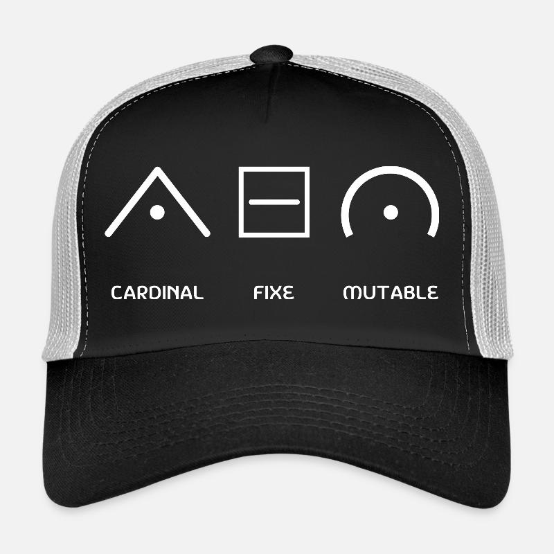 Astrologischer Modus - Trucker Cap - Schwarz/Steingrau