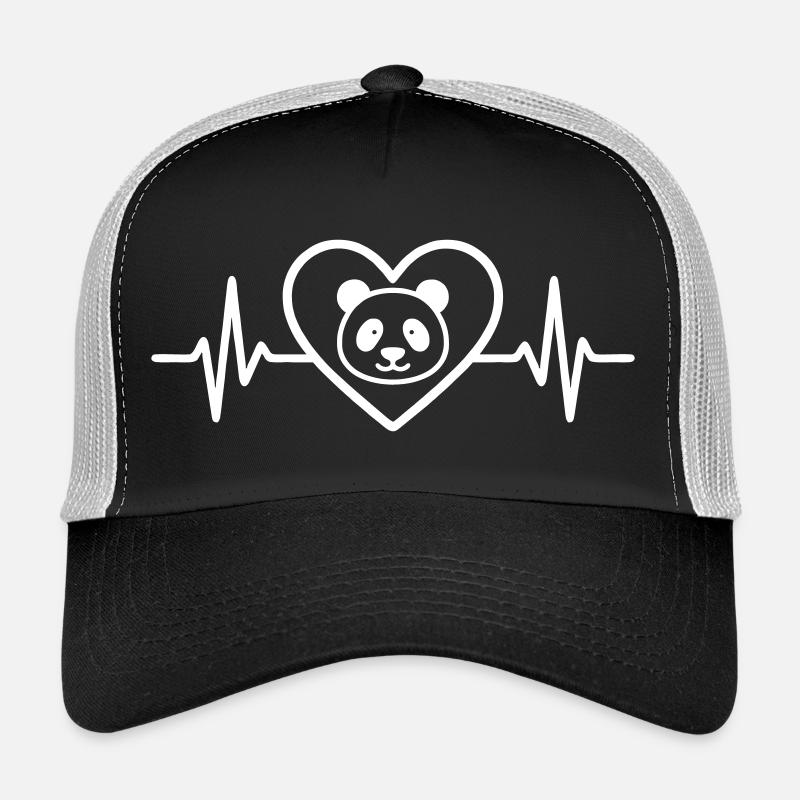 Panda Cœur Casquette trucker 