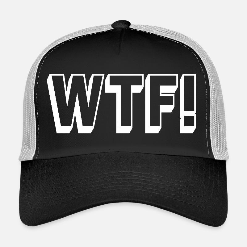 swear_WTF_white_ Casquette trucker 
