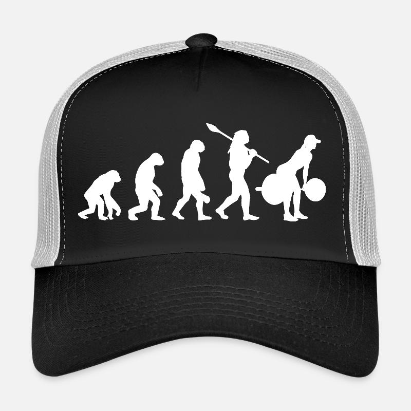 Weightlifting Evolution Female Powerlifter Gym Gif Trucker Cap