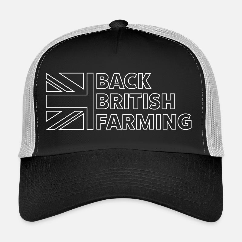Unterstützung der britischen Landwirtschaft - Trucker Cap - Schwarz/Steingrau