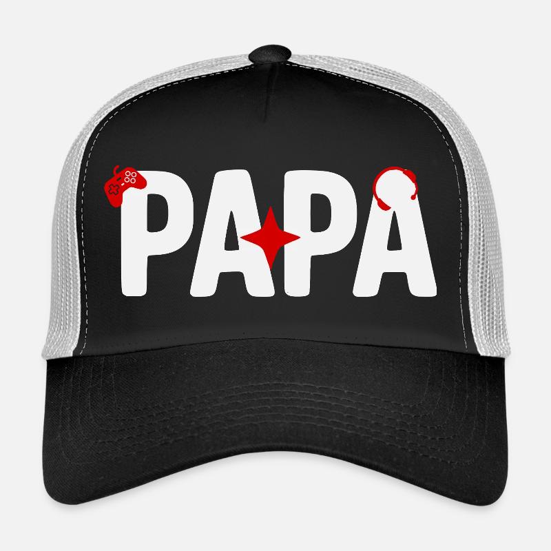 Dad Gamer with Controller - Trucker Cap - black/stone grey