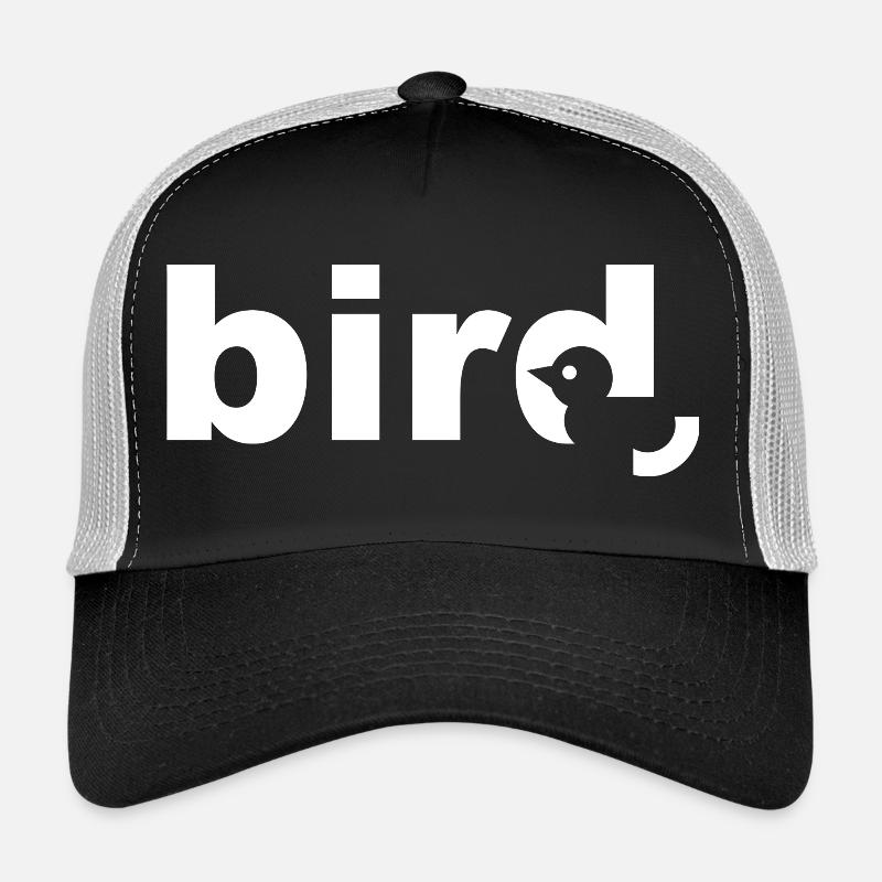 Bird Texte Blanc Casquette trucker 