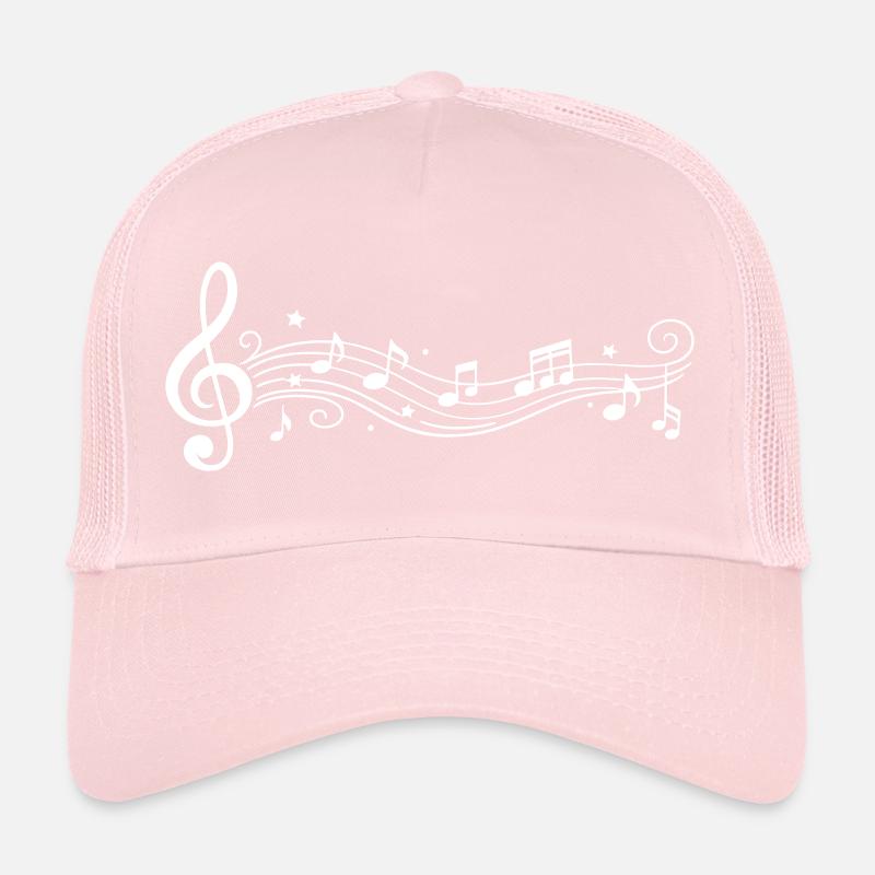 Notes musicales Clés de mélodie Casquette trucker 