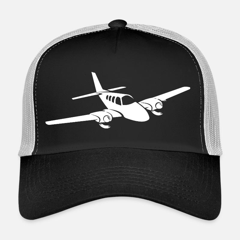 Silhouette minimaliste d’avion à hélice Casquette trucker 