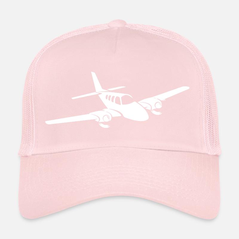Minimalist propeller plane silhouette Trucker Cap