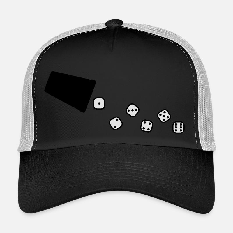 wuerfeln_2c - Trucker Cap - Schwarz/Steingrau