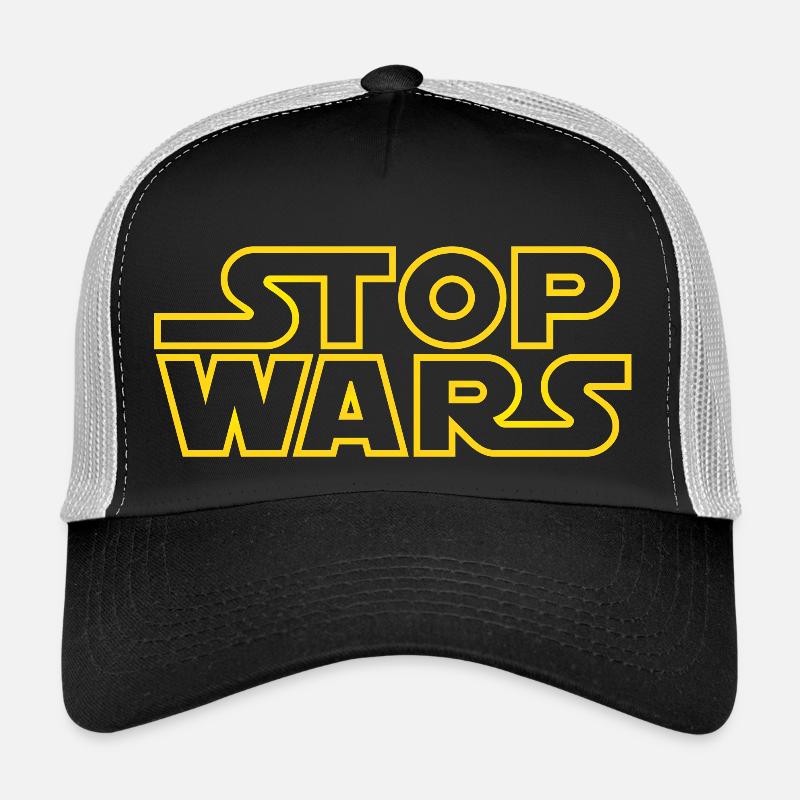 stop wars starlight outline - Trucker Cap - Schwarz/Steingrau