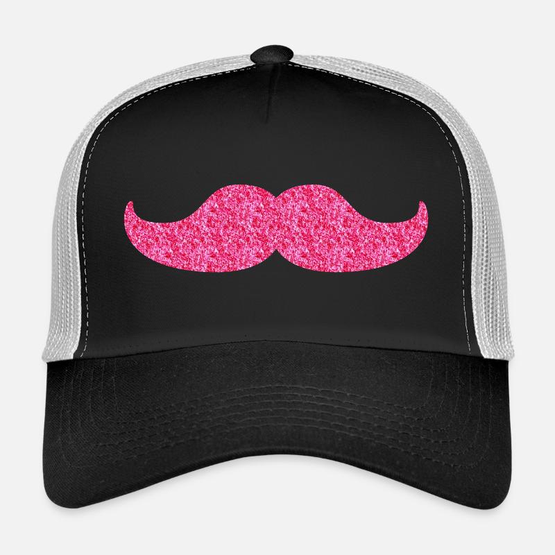 Glitzernder Moustache Trucker Cap