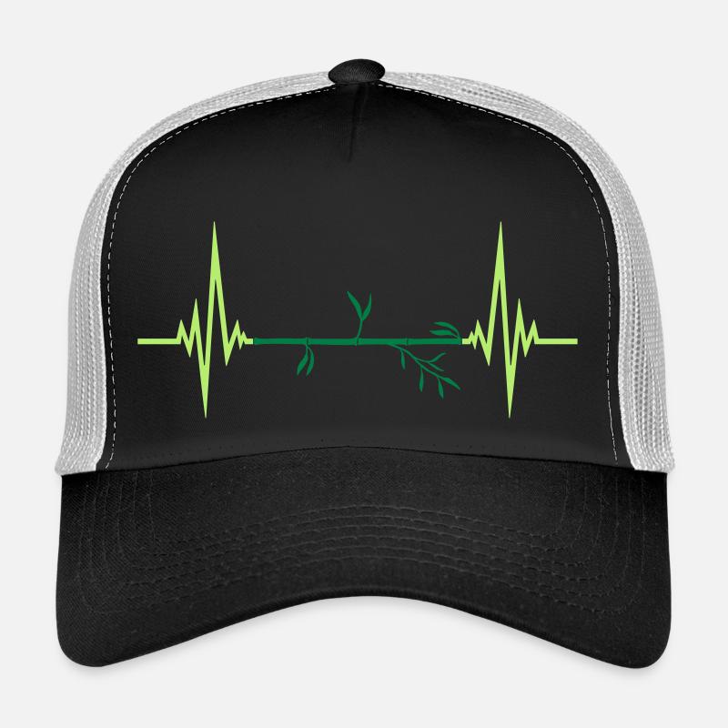 bambus puls frequenz herzschlag pflanze silhouette Trucker Cap