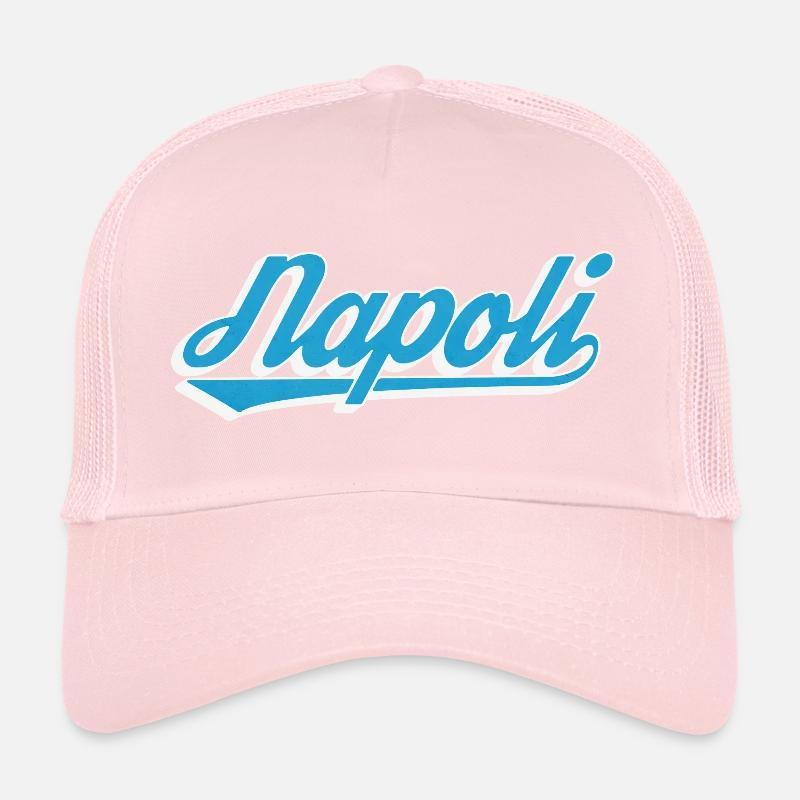 Napoli Rétro Script Blue Casquette trucker 