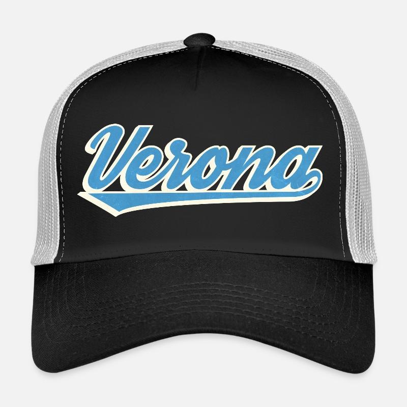 Verona Blau Script Logo Trucker Cap