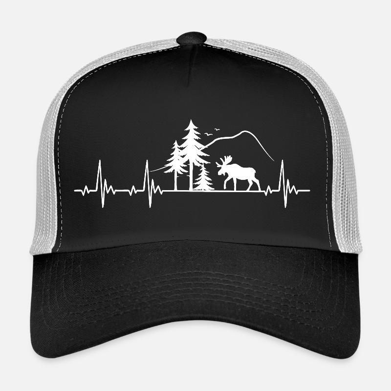 Moose heartbeat gift Trucker Cap