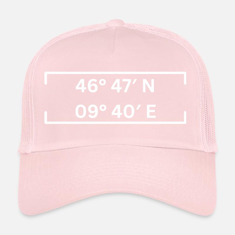 Coordinates Arosa Graubünden Minimalist Trucker Cap