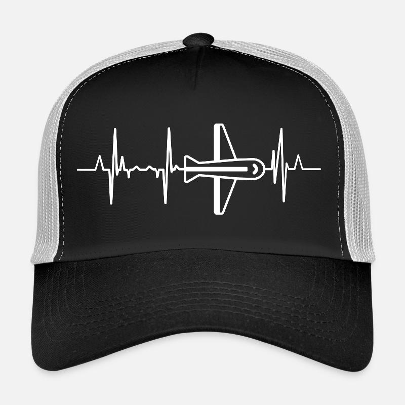 Flugzeug Herzschlag Trucker Cap