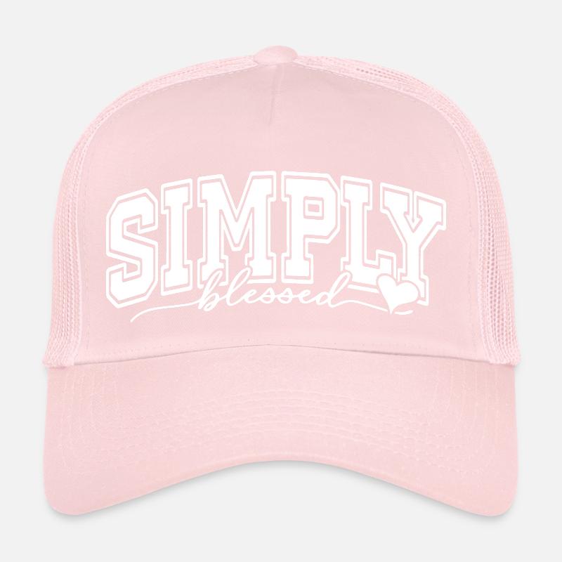 Bénissez simplement Inspirant Reconnaissant Positif Casquette trucker 