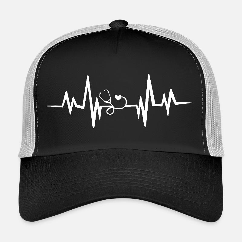 Herzschlag Stethoskop Motiv Trucker Cap