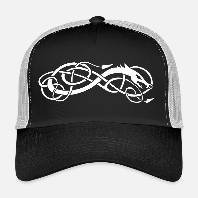 Serpent celte blanc Casquette trucker 