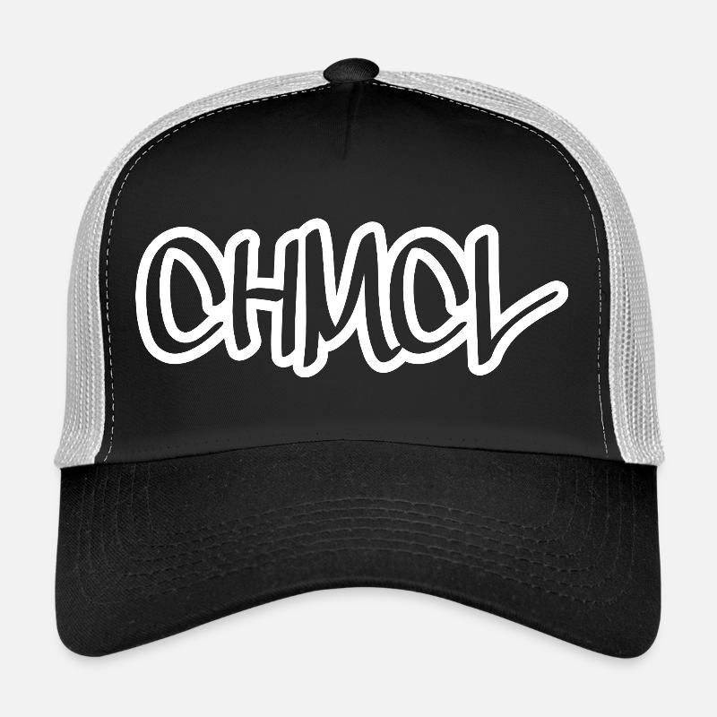 Abstraktes Farbenspiel Design - Trucker Cap - Schwarz/Steingrau