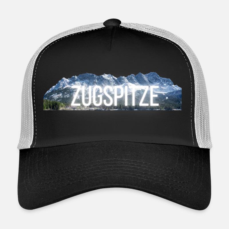Zugspitze - Design avec lettrage & shilouette de montagne Casquette trucker 