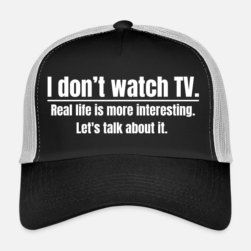 Je ne regarde pas la télé - Casquette trucker - noir/gris pierre