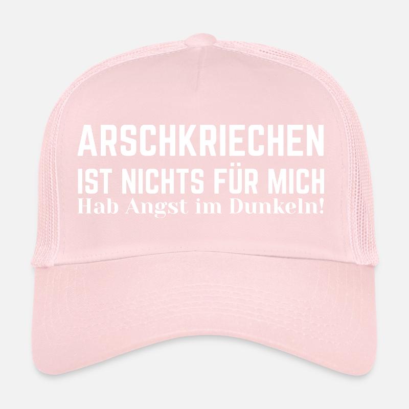 Funny German Arschkriechen Hab Angst Im Dunkeln Trucker Cap