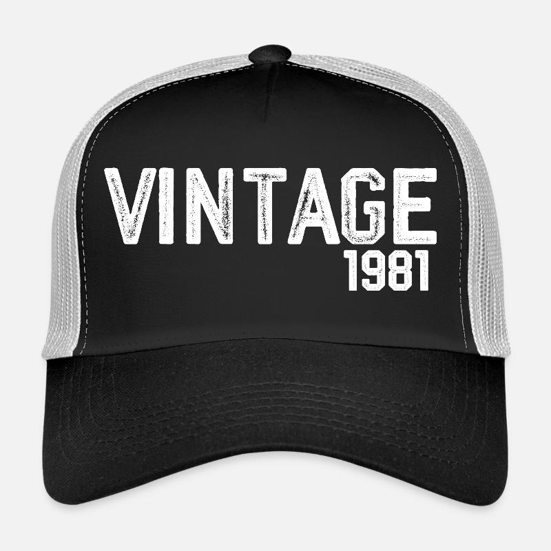 Vintage 1981 - Trucker Cap - black/stone grey