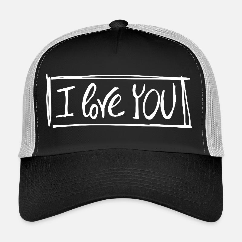 Je t’aime - Dire en blanc Casquette trucker 
