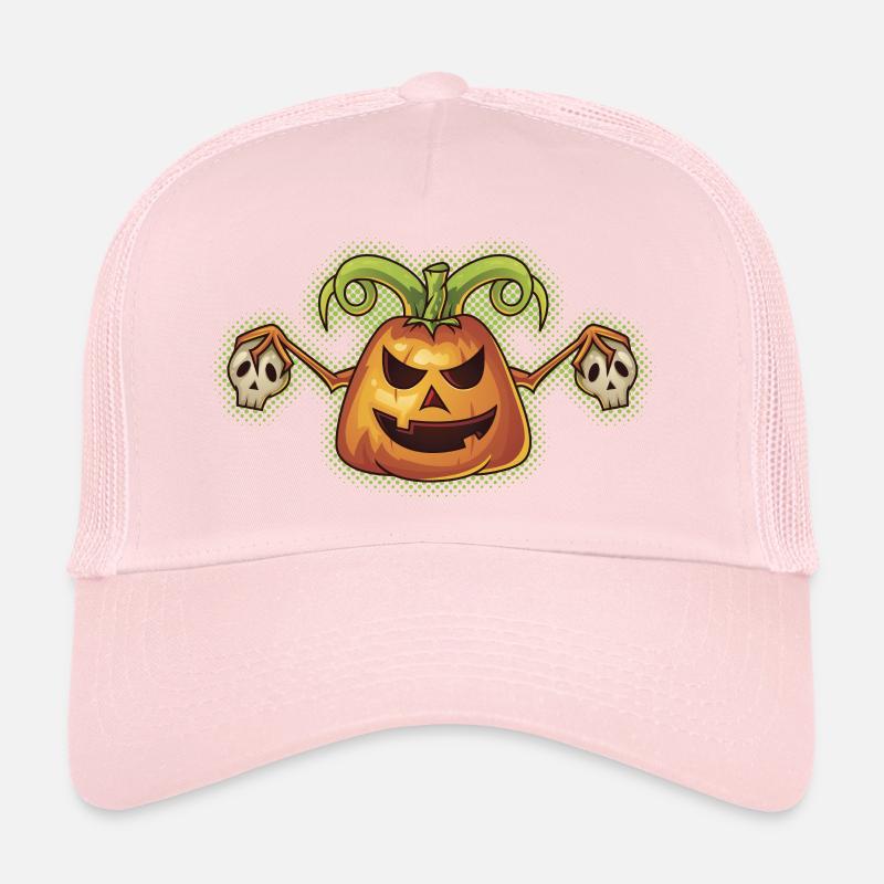 Halloween Evil Scary Pumpkin Trucker Cap