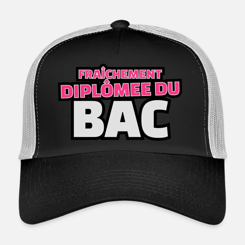 fraîchement diplomée du bac - Casquette trucker  - noir/gris pierre