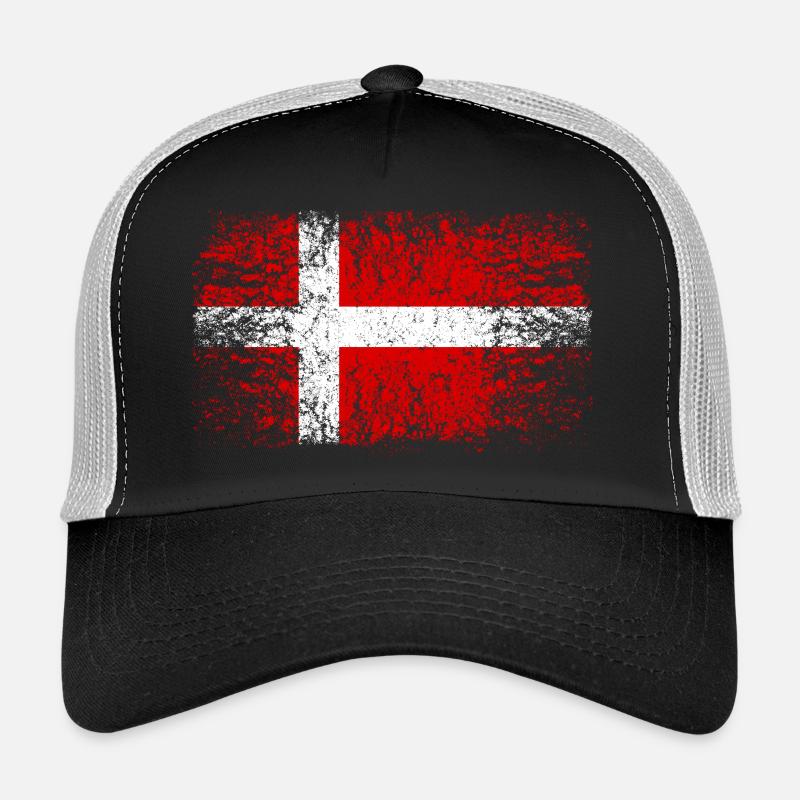 Daenemark 002 AllroundDesigns - Trucker Cap - Schwarz/Steingrau