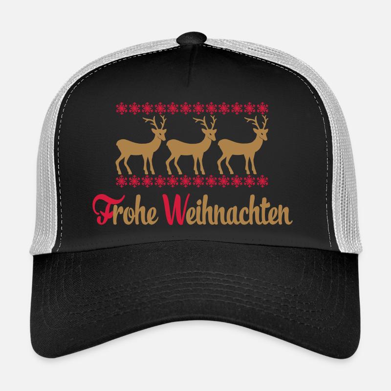 Weihnachten - Trucker Cap - Schwarz/Steingrau