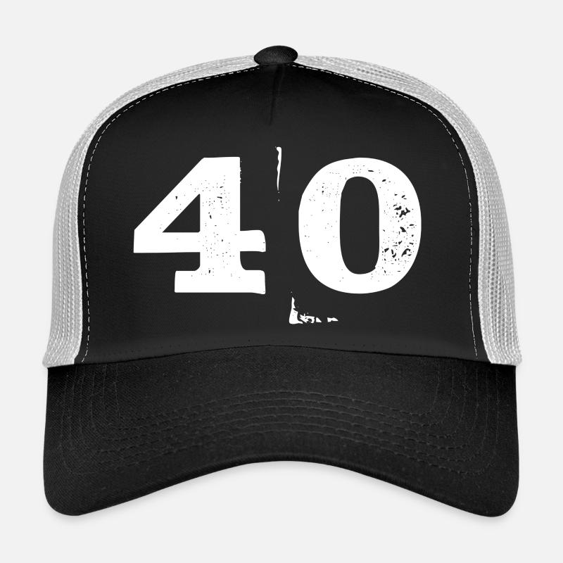 40 anniversaire rond Casquette trucker 