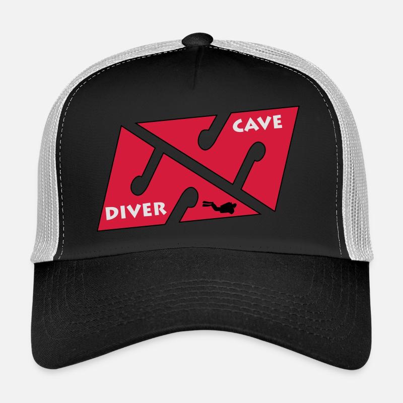 cave_diver_01 - Casquette trucker  - noir/gris pierre