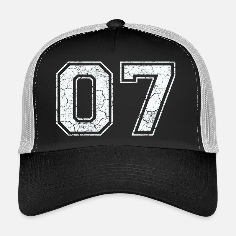 07 dans blanc in Used Look Casquette trucker 
