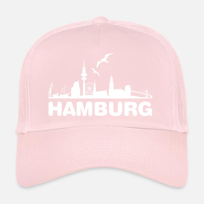 Silhouette de la ligne d’horizon de Hambourg Casquette trucker 