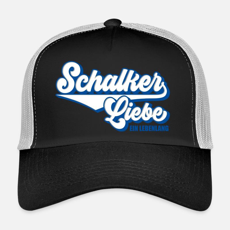 Schalker Liebe | Gelsenkirchen Schalke Geschenk - Trucker Cap - Schwarz/Steingrau