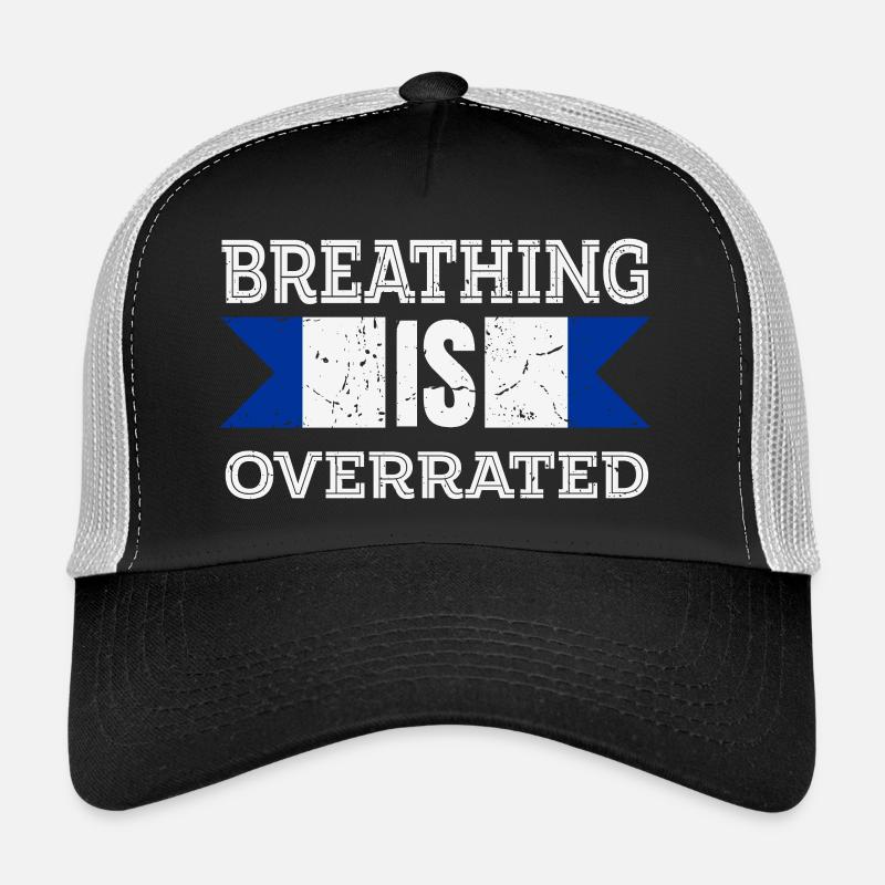 Breathing is Overrated - Trucker Cap - black/stone grey