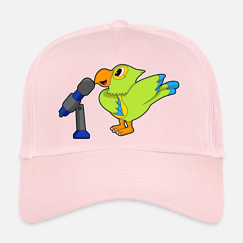 Parrot Singer Microphone Chant Casquette trucker 