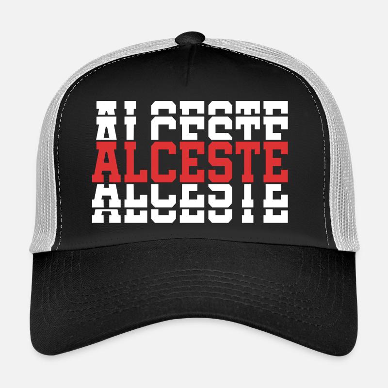 Alceste T-Shirt Geschenkidee gestapelter Text Trucker Cap