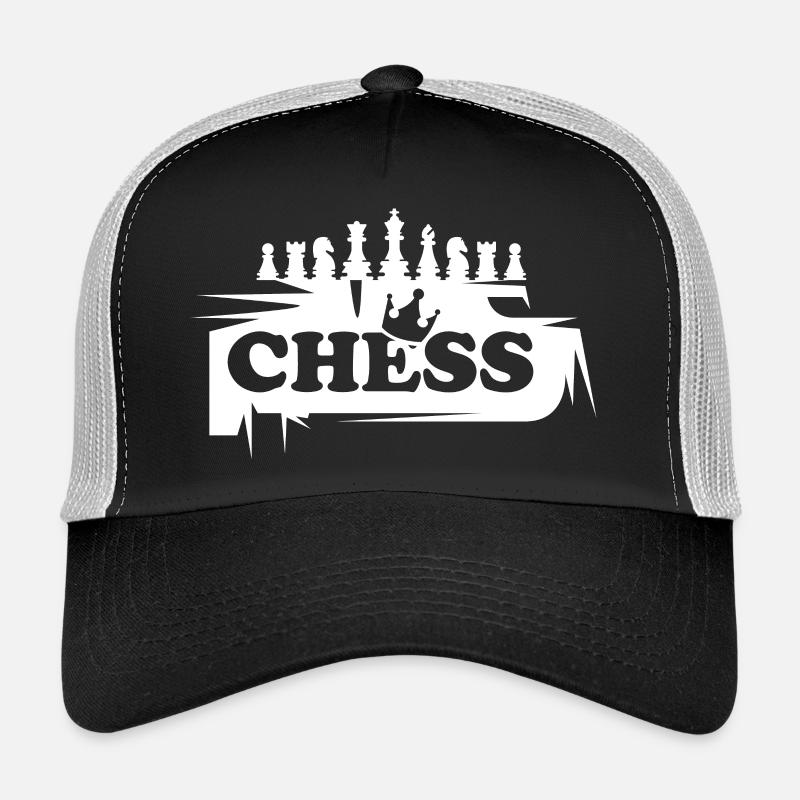 Chess Graffiti Chess Pieces Illustration icon - Trucker Cap - black/stone grey