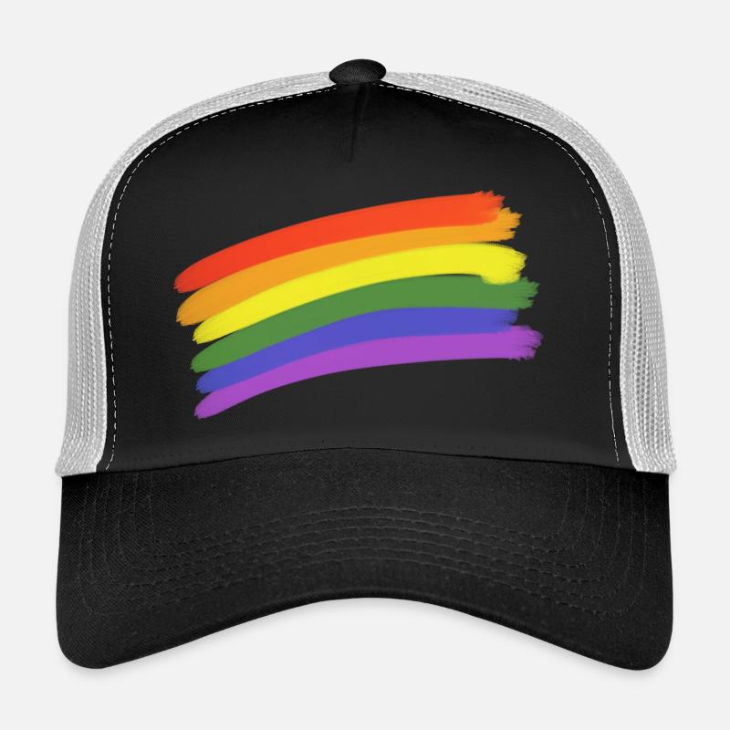 LGBTQ - Trucker Cap - Schwarz/Steingrau